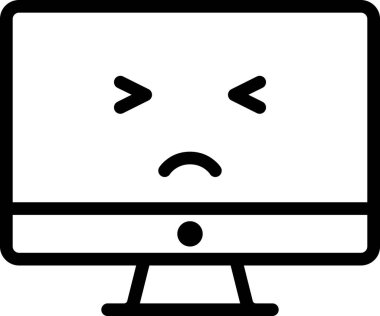 üzgün yüz avatarı, emoticon konsept vektör çizimi