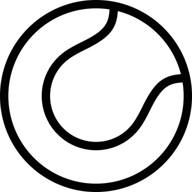 Tenis simgesi, minimalist vektör illüstrasyonu