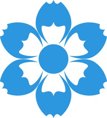 Çiçek süslemesinin vektör illüstrasyonu, çiçek bitkisi sanatı