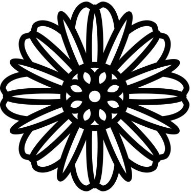 Çiçek mandala vektör çizimi 