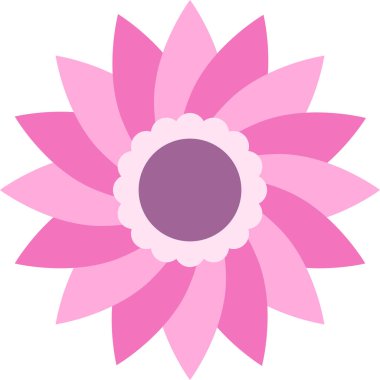 Çiçek süslemesinin pembe mor vektör çizimi, çiçek çiçeği çiçeği çiçek sanatı