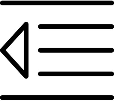 girinti düz simge, vektör illüstrasyonu