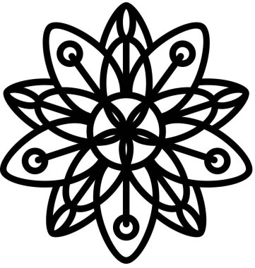 Çiçek mandala vektör çizimi 