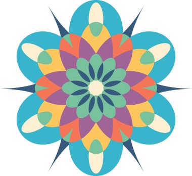Çiçek mandala vektör çizimi 