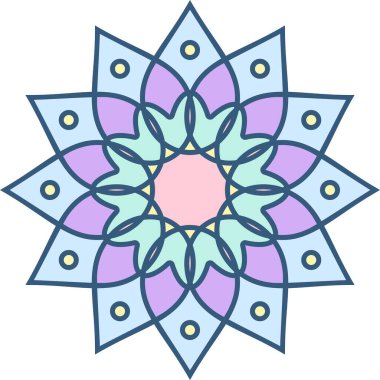 Çiçek mandala vektör çizimi 