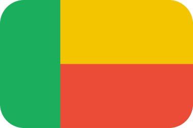 Benin vektör illüstrasyonunun bayrağı 