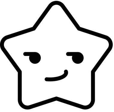 Sırıtma simgesi, minimalist vektör çizimi