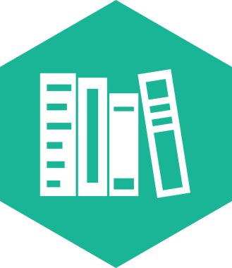 kitaplık simgesi, vektör illüstrasyonu