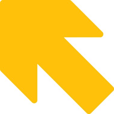 Beyaz arkaplanda izole edilmiş ok yönü, vektör illüstrasyonu