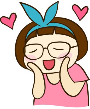 Gülümseme ifadesi yüz ifadeleri vektör illüstrasyonu