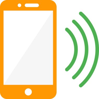 Akıllı telefon düz simgesi, vektör, illüstrasyon bağlanıyor