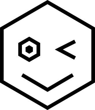 Maskot duygularının modern grafik çizimi Gülümse