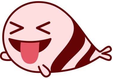 Maskot Dili dışavurumunun modern grafik simgesi çizimi