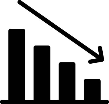 iş grafiği simgesi, analitik konsept, minimalist vektör illüstrasyonu
