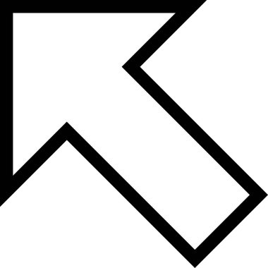 Beyaz arkaplanda izole edilmiş ok yönü, vektör illüstrasyonu