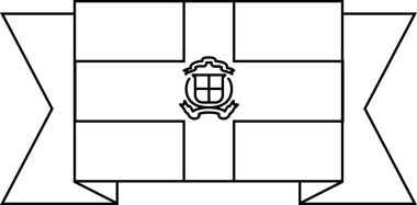 Dominik Cumhuriyeti vektör illüstrasyonunun bayrağı 