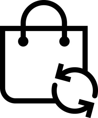 torba simgesi, minimalist vektör illüstrasyonu