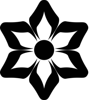 Çiçek süslemesinin vektör illüstrasyonu, çiçek bitkisi sanatı