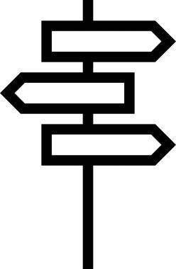 Beyaz arkaplanda izole edilmiş ok yönü, vektör illüstrasyonu