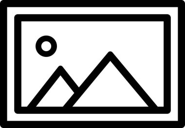 resim düz simgesi, vektör, illüstrasyon 