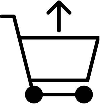 Alışveriş arabasının vektör çizimi, çevrimiçi satın alma