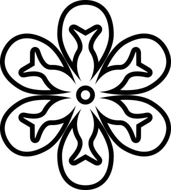 Çiçek süslemesinin vektör illüstrasyonu, çiçek bitkisi sanatı