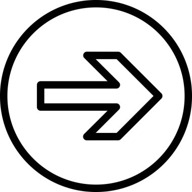 Beyaz arkaplanda izole edilmiş ok yönü, vektör illüstrasyonu