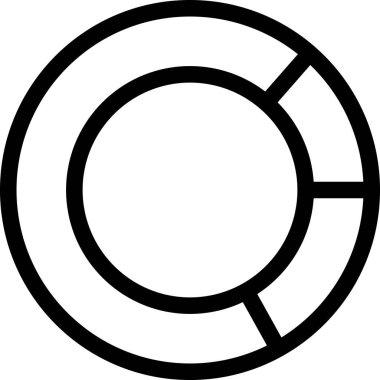 Pasta grafiği simgesi, minimalist vektör illüstrasyonu