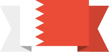 Bahreyn vektör illüstrasyonunun bayrağı 