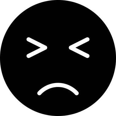 üzgün yüz avatarı, emoticon konsept vektör çizimi