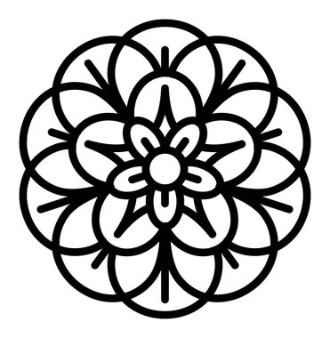 Çiçek mandala vektör çizimi 