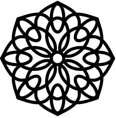 Çiçek mandala vektör çizimi 