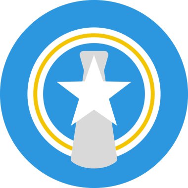 Kuzey Mariana Adalarının bayrağı düz simge, vektör illüstrasyonu  