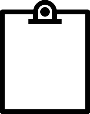 Beyaz arkaplanda izole edilmiş pano simgesi, vektör illüstrasyonu