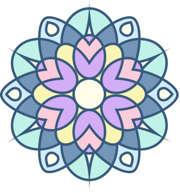 Çiçek mandala vektör çizimi 