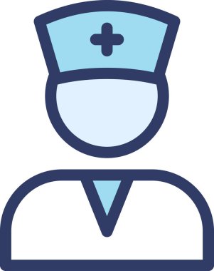 Hemşire simgesi, vektör illüstrasyonu