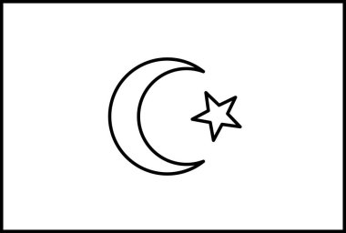 Türkiye vektör illüstrasyonunun bayrağı