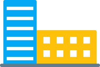 ev düz simgesi, vektör illüstrasyonu