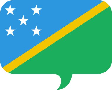 Solomon Adaları 'nın bayrağı düz simge, vektör çizimi