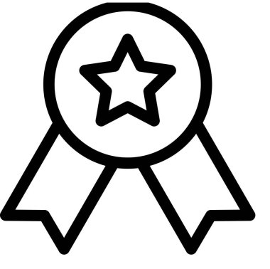 Ödül amblemi simgesi. vektör illüstrasyonu