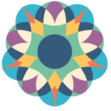 Çiçek mandala vektör çizimi 