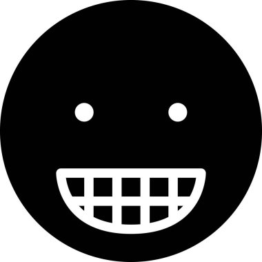 Gülümse yüz avatar emoticon vektör illüstrasyonu