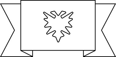 Arnavutluk vektör illüstrasyonunun bayrağı