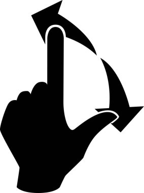 el simgesi, minimalist vektör çizimi