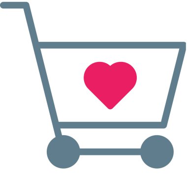 Alışveriş arabasının vektör çizimi, çevrimiçi satın alma