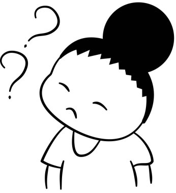 kız güzel vektör illüstrasyonu minimalistik 