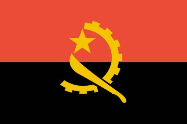 Angola vektör illüstrasyonunun bayrağı 