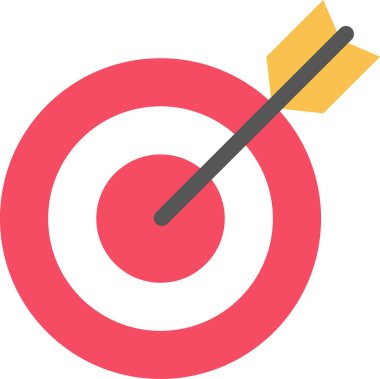 hedef simge, asgari vektör illüstrasyonu