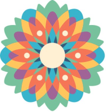 Çiçek mandala vektör çizimi 