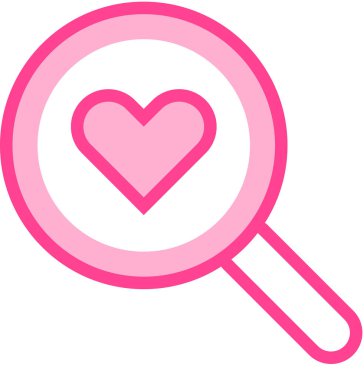 Sevgililer günü kalp simgesi, minimalist vektör illüstrasyonu